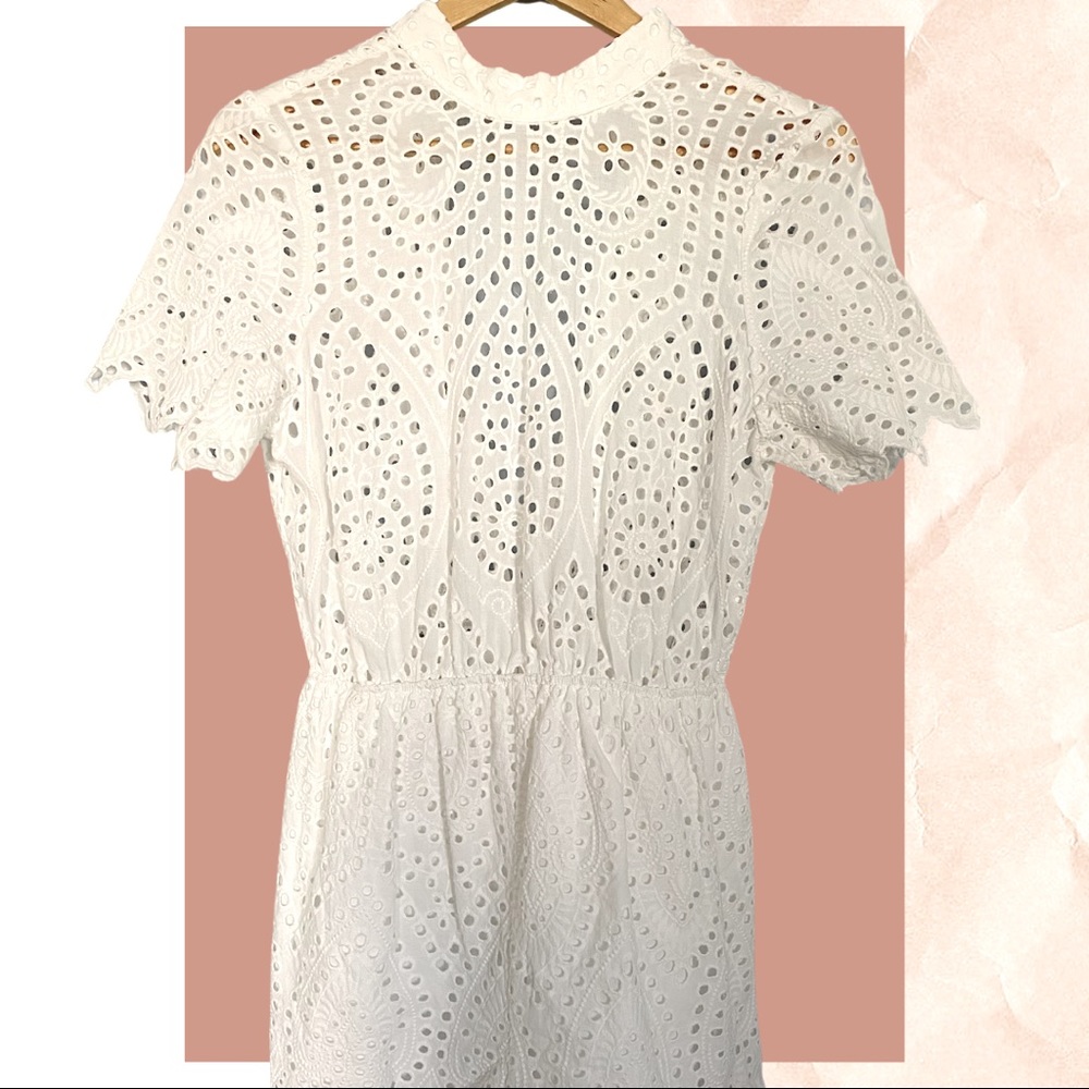 H&M Size 8P ROMPER White Eyelet